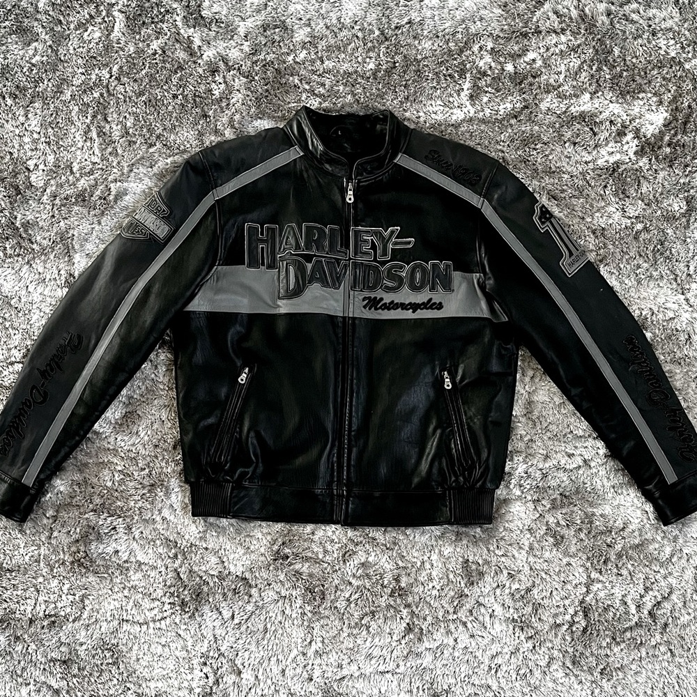 Mens Authentic Harley Davidson Motorcycle Jacket